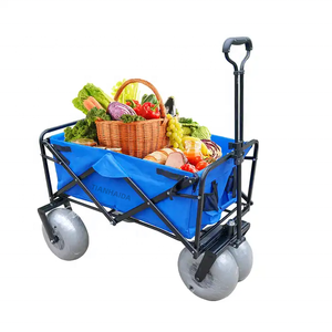 Chariot de jardin pliable et pliable avec grandes roues - Product Image 3