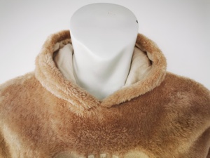 Customized Furry Sherpa Beige <strong>Hoodie</strong> Factory Made Latest Design Embossed <strong>Teddy</strong> <strong>Hoodie</strong> - Product Image 3