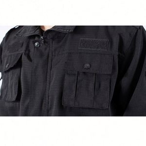 Design Multi Functional Work Clothes Spring and Autumn Special Training Clothes Work Training Clothes Button Shirt Set - Product Image 4