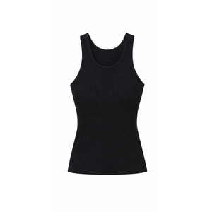 Custom Color Women's 100% Combed Cotton Ribbed <b>Racerback</b> <b>Tank</b> <b>Top</b> U Neck Slim Fit Sleeveless Elastic Vest - Product Image 3