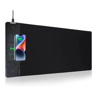 Chargeur sans fil rapide 15W personnalisé, extra long, antidérapant, petit, ergonomique, avec éclairage LED RGB multicolore, écologique, pour le gaming, en stock