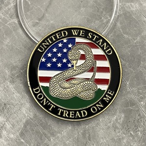 1776 Pièce de serpent américain Ne marchez pas sur moi Liberty Bell JFK Challenge Coin Bronze - Product Image 1