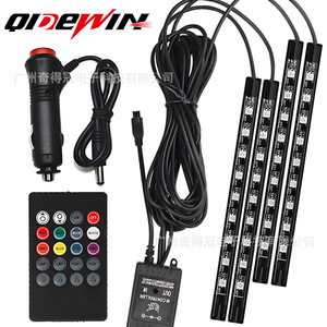 <b>Car</b> Ambient Lighting Led Strip 12V 36 48 72 <b>Lights</b> With Controller And Power Adapter For Dashboard <b>Interior</b> Decoration - Product Image 2
