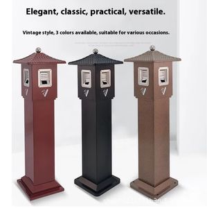 صندوق غبار مربع قائم من الفولاذ المقاوم للصدأ بتصميم مقاوم للصدأ بدون غطاء للاستخدام في المكاتب والأماكن المغلقة - Product Image 4