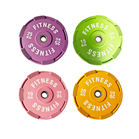 Nouvelles plaques de poids de musculation EIGFOH en caoutchouc pur couleur macaron, haute densité, pour usage commercial et entraînement à domicile