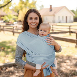 Ring Sling Air Mesh Design Portabebés ergonómico Transpirable y refrescante Todo en 1 Baby Hip Health Baby Wrap Carrier - Product Image 5