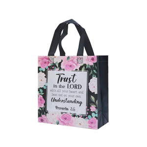 Borsa Ecologica Riutilizzabile per Bibbia in PP Non Tessuto con Manici, Vari Motivi Floreali, Ideale per Regali - Product Image 6