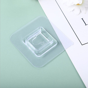 Crochets muraux adhésifs pliables double face, support mural de rangement transparent à ventouse puissante - Product Image 1