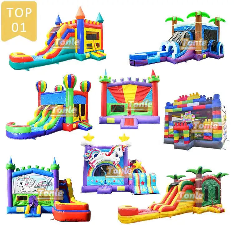 Casa de salto inflável, combo de escorregadias aquáticas, casinha inflável com castelo, salto, para crianças
