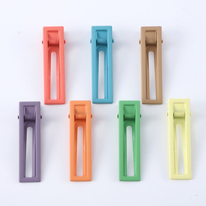 Pinzas para el cabello de colores dulces para mujer, pinzas laterales rectangulares de 12 cm, accesorios casuales para el cabello, pinza metálica para el cabello - Product Image 1