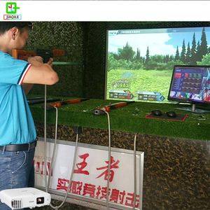 Machine de jeu d'arcade interactive immersive d'intérieur et d'extérieur avec tir au laser, en acier et bois, projecteur holographique, aventure - Product Image 2