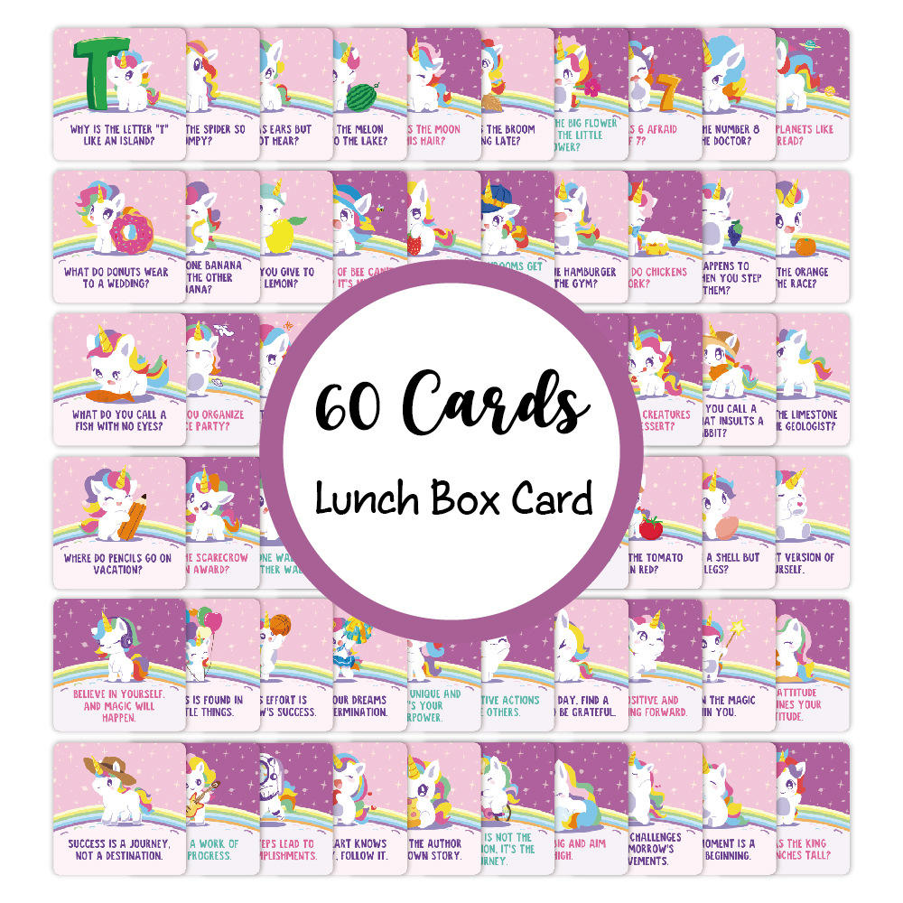 Carte de la licorne 60pcs