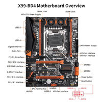 Carte mère HUANANZHI X99 BD4, RAM DDR4, pour ordinateur de bureau, prend en charge le processeur de plateforme LGA2011-3