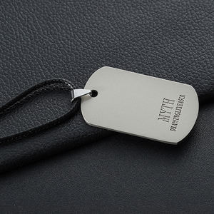 Collar de plata de ley de doble cara, Etiqueta de perro personalizada grabada - Product Image 6