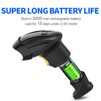 Escáner de Código de Barras Inalámbrico Xincode 2.4G, Lector de Códigos QR, Escáner Portátil 1D 2D para Pagos Móviles, Escáner de Libros X-9301C