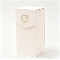 Boîte à parfum de luxe avec logo personnalisé, couvercle magnétique, boîte rigide haute pour flacon de parfum, emballage cadeau avec insert intérieur