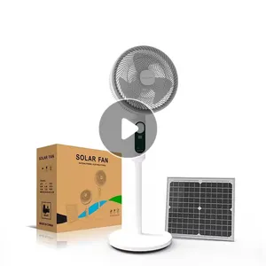 Ventilador comercial com painéis solares de plástico, ventiladores industriais de luz LED, placa de silicone policristalino de 30 W, ventilador de 10 V