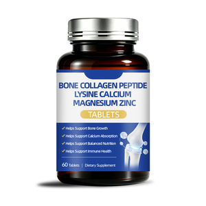 Comprimés de Collagène Osseux, Peptides, Lysine, Calcium, <span class=keywords><strong>Magnésium</strong></span>, Zinc – Complément Nutritionnel Minéral pour la Croissance et le Soutien Immunitaire - Product Image 1