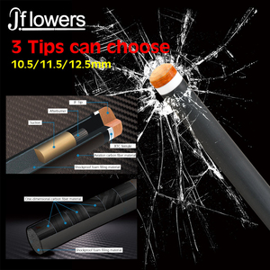 JFLOWERS Taco de Billar Jf20-21 de Fibra de Carbono de Baja Deflexión en Venta, 3 Puntas a Elegir, Construcción de Fibra de Carbono 20-21 - Product Image 2