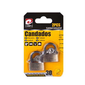 Lucchetto Erpsl con grillo corto da 30 mm, lucchetto in rame, 2 pezzi, lucchetti di sicurezza di livello industriale per stoccaggio e uso sicuro - Product Image 2