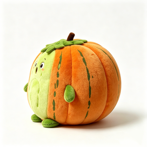 Peluche citrouille personnalisable, adorable peluche citrouille, peluche citrouille d'Halloween, peluche légume d'automne - Product Image 4