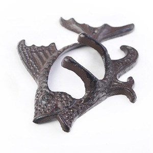 Antique Cast iron Peixe Esqueleto Design Cabide de Parede Cabide Ferro fundido Peixe Em Forma Design Chave Toalha Gancho - Product Image 3