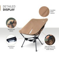 Chaise de camping triangulaire en aluminium pliante pour l'extérieur, légère et portable