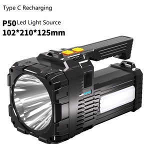 Linterna de Búsqueda LED Solar 3 en 1 con Recarga Tipo C, Resistente al Agua, con Trípode/Regulador de Intensidad para Emergencias, Senderismo, Camping y Pesca - Product Image 4