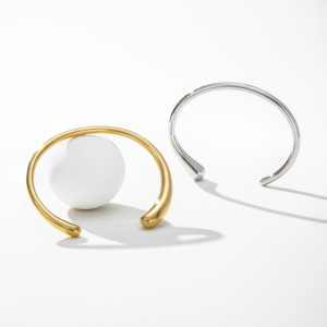 Pulsera YF3816 <span class=keywords><strong>de</strong></span> Acero Inoxidable, Minimalista, Impermeable, Chapada en Oro <span class=keywords><strong>de</strong></span> 18k, Hipoalergénica, con Diseño <span class=keywords><strong>de</strong></span> Gota <span class=keywords><strong>de</strong></span> Agua y Espejo - Product Image 5