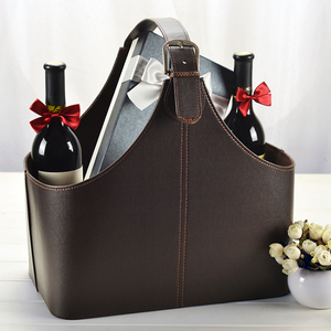 Panier cadeau en cuir PU à prix <span class=keywords><strong>de</strong></span> gros, en stock, pour Noël et les fêtes, panier vide pour cadeaux, panier <span class=keywords><strong>de</strong></span> rangement domestique - Product Image 6