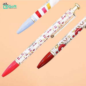 Vente en gros Stylo à bille en forme d'ongle de haute qualité avec bouton de clic Impression de logo personnalisé Stylo cadeau en métal de 1.0mm de largeur d'écriture - Product Image 3