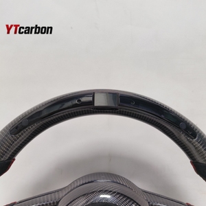 YTcarbon pour T-Roc <span class=keywords><strong>Touran</strong></span> GT GLI GTI GTD GTE <span class=keywords><strong>R</strong></span>-<span class=keywords><strong>line</strong></span> Racing Style volant en Fiber de carbone véritable personnalisé - Product Image 6