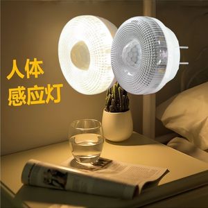 Human Body Infrared <b>Sensor</b> <b>Night</b> <b>Light</b> Plug-In Round Warm White <b>Light</b> For Living Room Hotel - Product Image 3