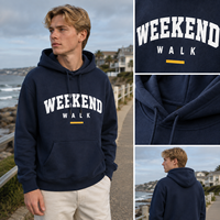 Fabricant de sweats à capuche personnalisés, sweat à capuche surdimensionné pour homme, imprimé lettres universitaires bleu marine, pull en molleton, vente en gros