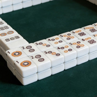 Meilleures ventes : Ensemble de Mahjong américain moderne de luxe en acrylique perlé, personnalisable, avec dos imprimé, 160 tuiles, pour 4 joueurs, pour la maison, le club et les fêtes