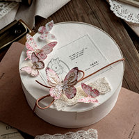 25 autocollants par paquet, série papillons, style rétro vieilli, papillons découpés, matériel de décoration artisanal pour carnet