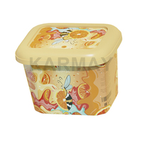Emballage de crème glacée d'usine rafraîchissant PP 120ml Boîte de conteneur de yaourt jetable jaune carré