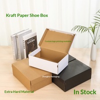 Boîte à chaussures pliante en carton kraft ondulé avec rabat, impression offset, format e-commerce, pour chaussures de bébé, vente en gros
