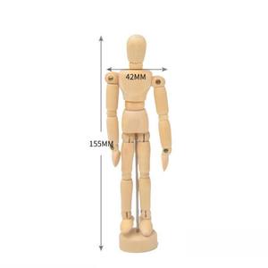 Hochwertige flexible Kunst skizze Holzpuppe Modell Zeichnung Puppe Holz Hand Figur Puppe - Product Image 6