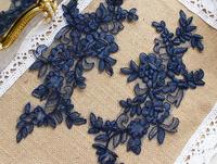 Applique florale brodée en dentelle DIY avec sequins pour la décoration de chaussures et de sacs, idéale pour les robes de mariée et les voiles de mariée