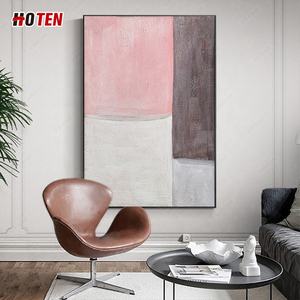 Figura geometrica minimalista moderna pittura a olio dipinta a mano <span class=keywords><strong>soggiorno</strong></span> sala da pranzo murale <span class=keywords><strong>tela</strong></span> da parete con Base di supporto appesa - Product Image 3