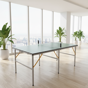 Mesa <span class=keywords><strong>de</strong></span> <span class=keywords><strong>Ping</strong></span> <span class=keywords><strong>Pong</strong></span> Plegable Moderna IUNNDS, <span class=keywords><strong>de</strong></span> Acero y MDF, para Interiores y Exteriores, Portátil, <span class=keywords><strong>de</strong></span> 6x3 Pies - Product Image 1