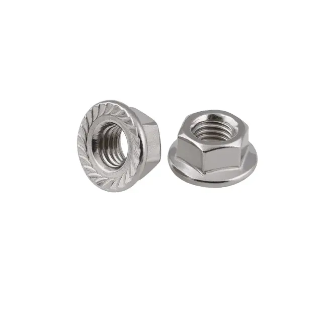 wholesale m4 m5 m6 m8 m10 m10 thread din6923 stainless steel hexagon flange nut