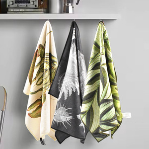 <strong>Sage</strong> <strong>Green</strong> <strong>Tea</strong> <strong>Towel</strong> for Heat Transfer Quick-Dry Microfiber Diamond Weave Kitchen Cleaning Cloth Knitted Pattern Compressed - Product Image 4