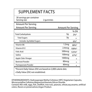 Gomitas de Vinagre de Sidra de Manzana de Alta Calidad con Vitamina B6 para Aumentar la Potencia Antioxidante, Gomitas para Bajar de Peso, No Aptas para Mujeres Embarazadas - Product Image 2