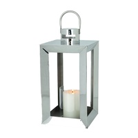 Foryoudecor Brand New European Brevet exclusif lanterne à bougie en acier inoxydable lanterne chromée lot de 2