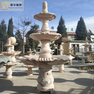 Fontaine en pierre Jiahua, élément aquatique extérieur traditionnel, style colonne, sculpture paysagère durable - Product Image 5