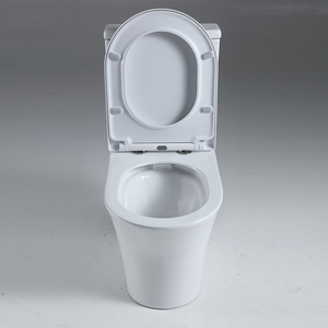 De <span class=keywords><strong>doble</strong></span> <span class=keywords><strong>descarga</strong></span> redondo de cerámica de baño de dos piezas de baño <span class=keywords><strong>wc</strong></span> con UF cubierta de asiento - Product Image 2