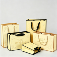 Boutique de cadeaux de luxe, impression personnalisée de logos, ruban avec poignée, emballage de bijoux blanc, petits sacs en papier pour vêtements