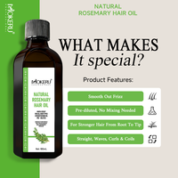 Huile capillaire à la rosmarine Mokeru 100 ml, marque privée Mokeru, pour la croissance des cheveux, prix d'usine, OEM bienvenu
